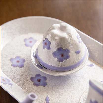 Cherry Blossom Handmade Tea Cup - ZenwareCrafts