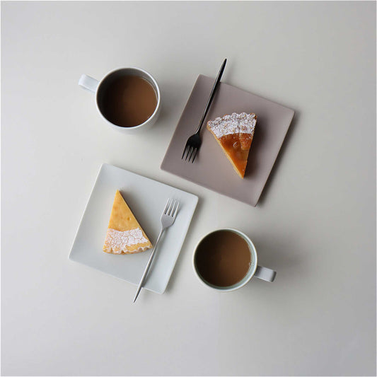 Matte Hasami Ware Handmade Square Plate - ZenwareCrafts