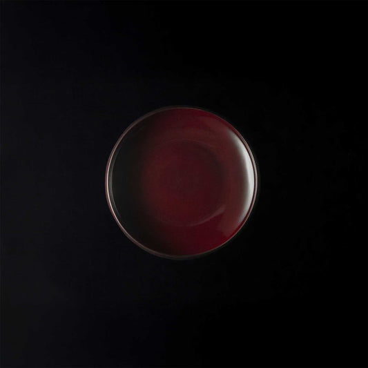 Tsudoi Iron Maroon Serving Bowl by Rina Ono - ZenwareCrafts