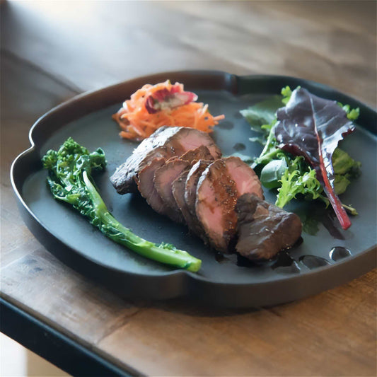 Tsudoi Iron Black Plate by Rina Ono - ZenwareCrafts