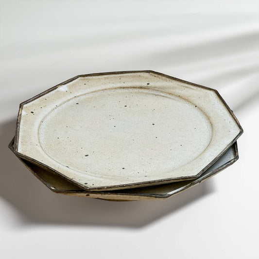 Kohiki Handmade Octagonal Plate by Takashi Sogo - [Limited Qty] - ZenwareCrafts