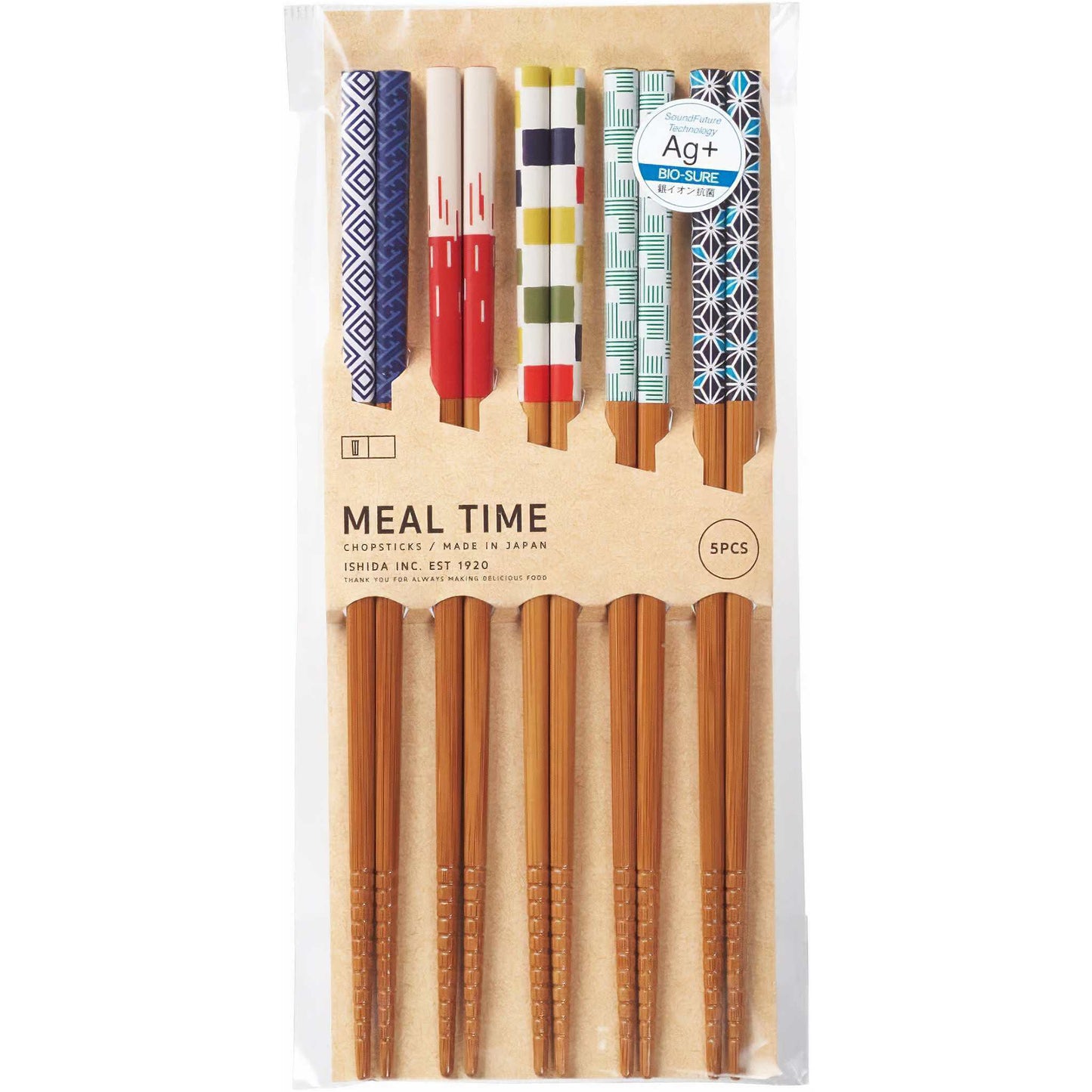 ISHIDA 5-Pair Chopsticks Set - ZenwareCrafts