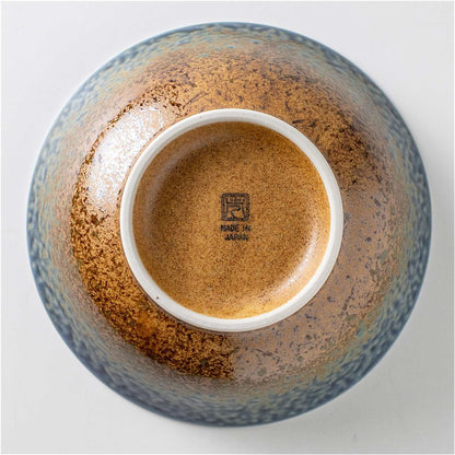 The Sandy Blue Mino Ware Porcelain 8.3 in Ramen Bowl - ZenwareCrafts