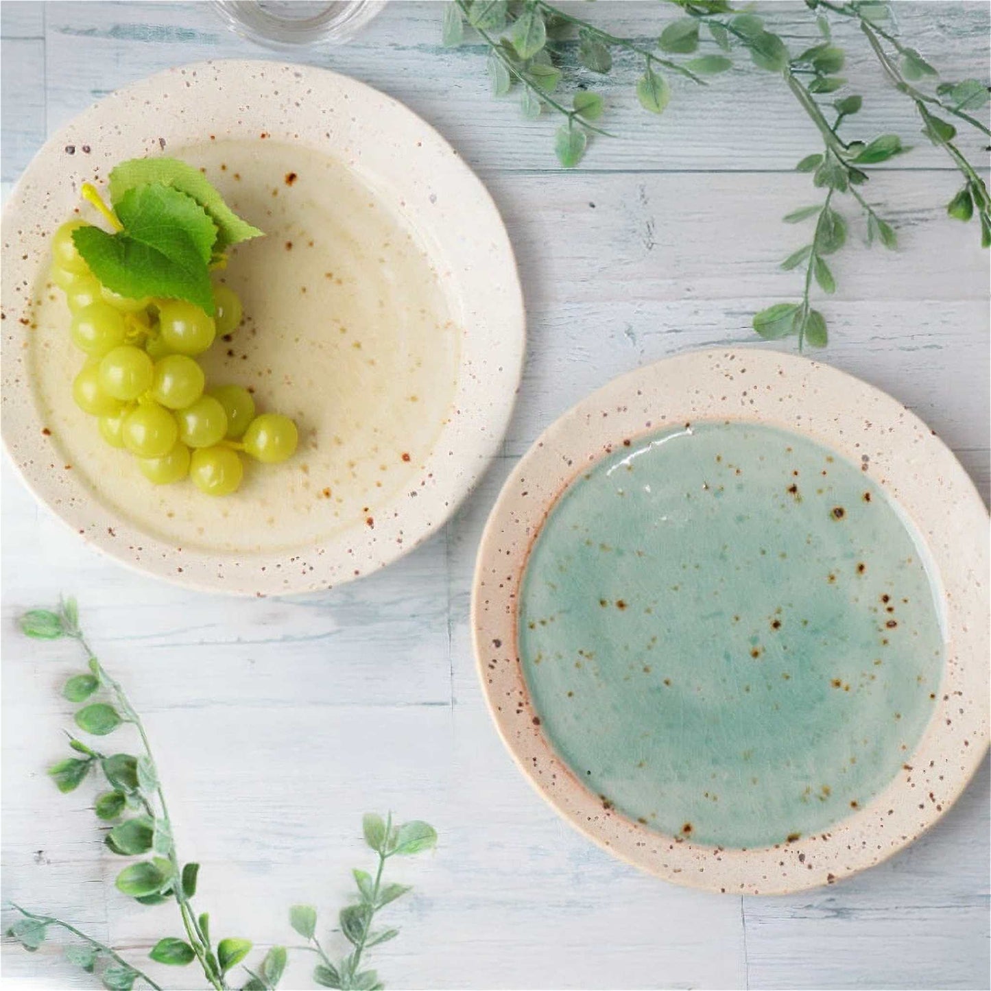 Lake Mino Ware Porcelain Plate - Large 8 in Round - ZenwareCrafts