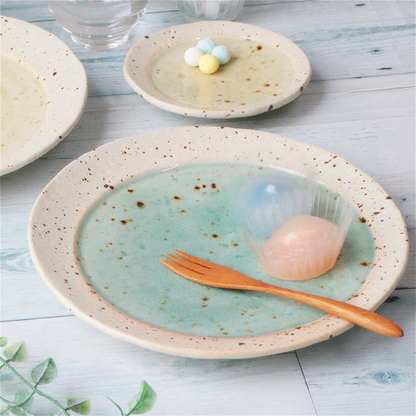 Lake Mino Ware Porcelain Plate - Large 8 in Round - ZenwareCrafts