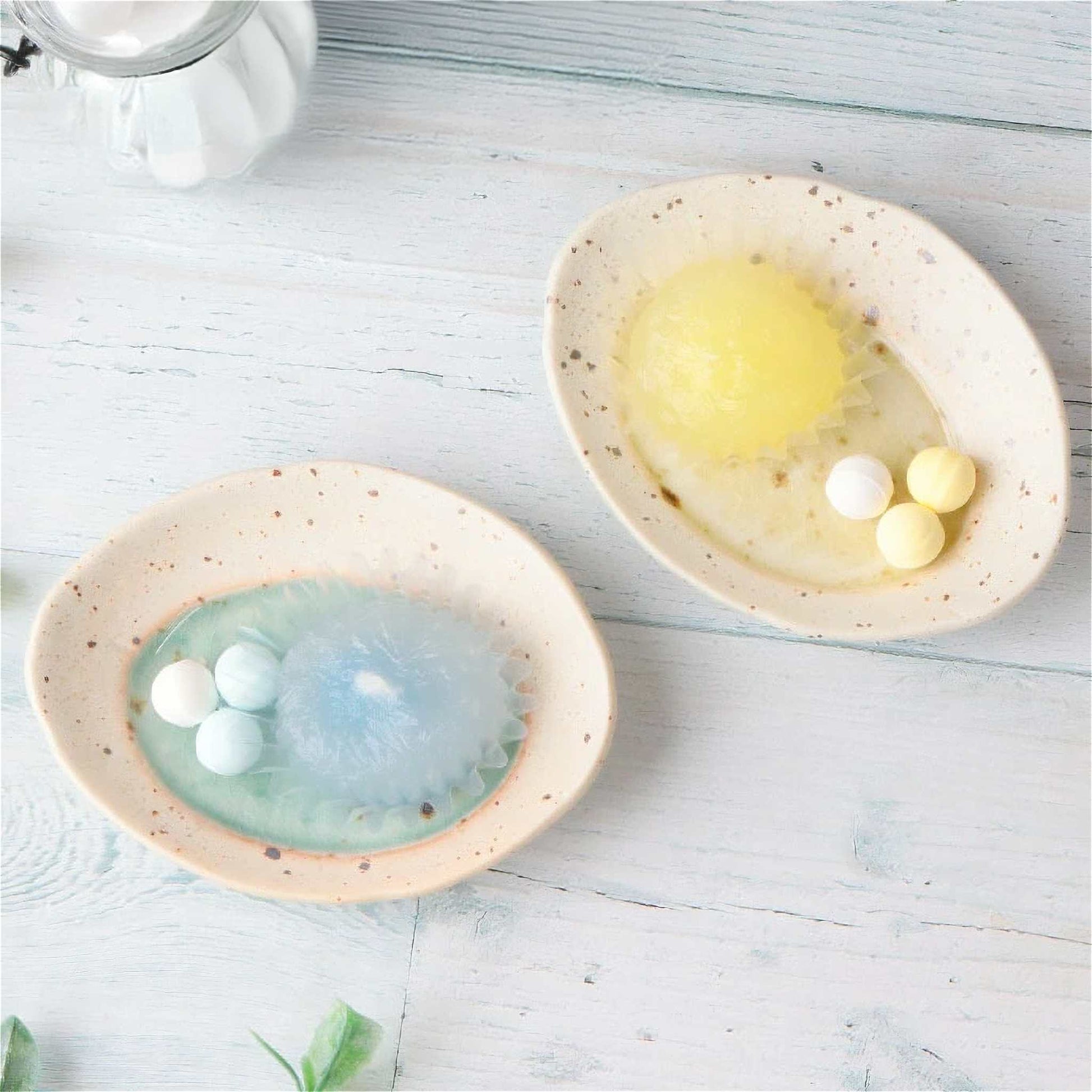 Lake Mino Ware Porcelain Plate - Small 4.4 in Oval - ZenwareCrafts