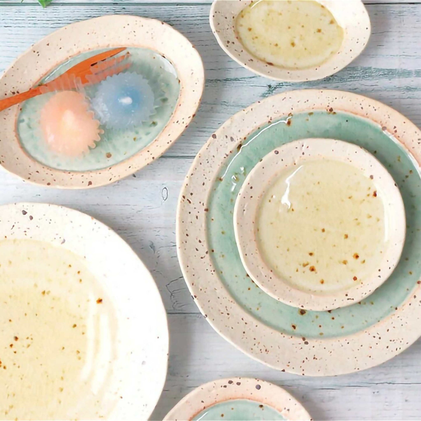 Lake Mino Ware Porcelain Plate - Small 4.9 in Round - ZenwareCrafts