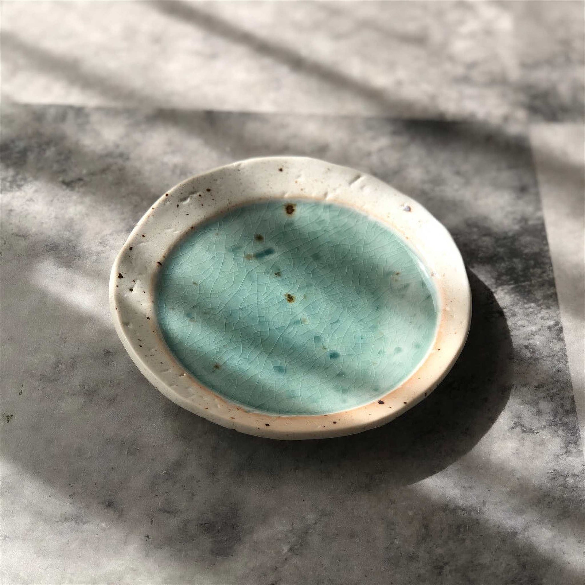 Lake Mino Ware Porcelain Plate - Small 4.9 in Round - ZenwareCrafts