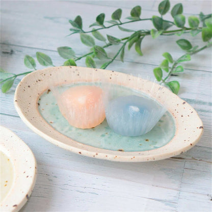 Lake Mino Ware Porcelain Plate - Medium 6.7 in Oval - ZenwareCrafts