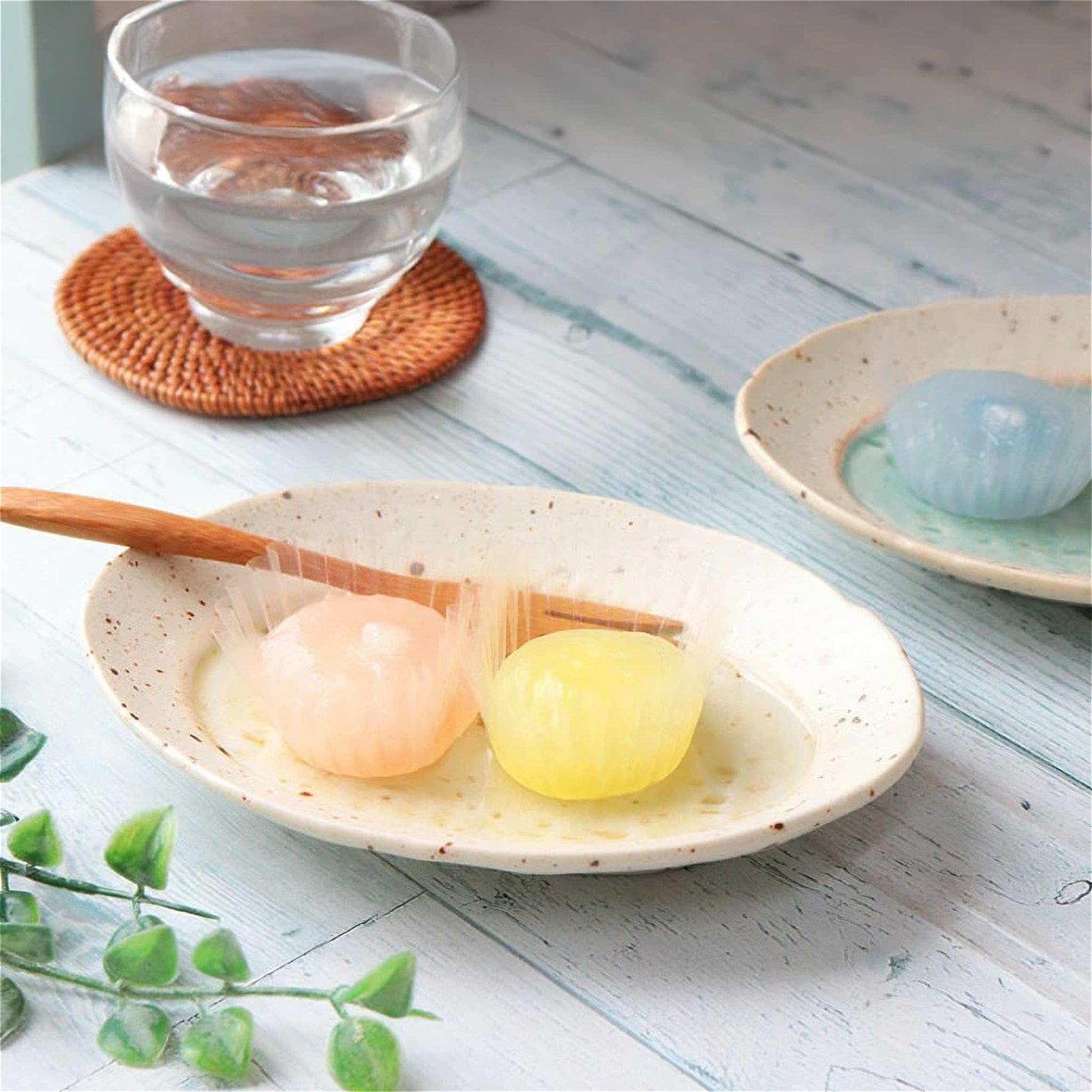 Lake Mino Ware Porcelain Plate - Medium 6.7 in Oval - ZenwareCrafts