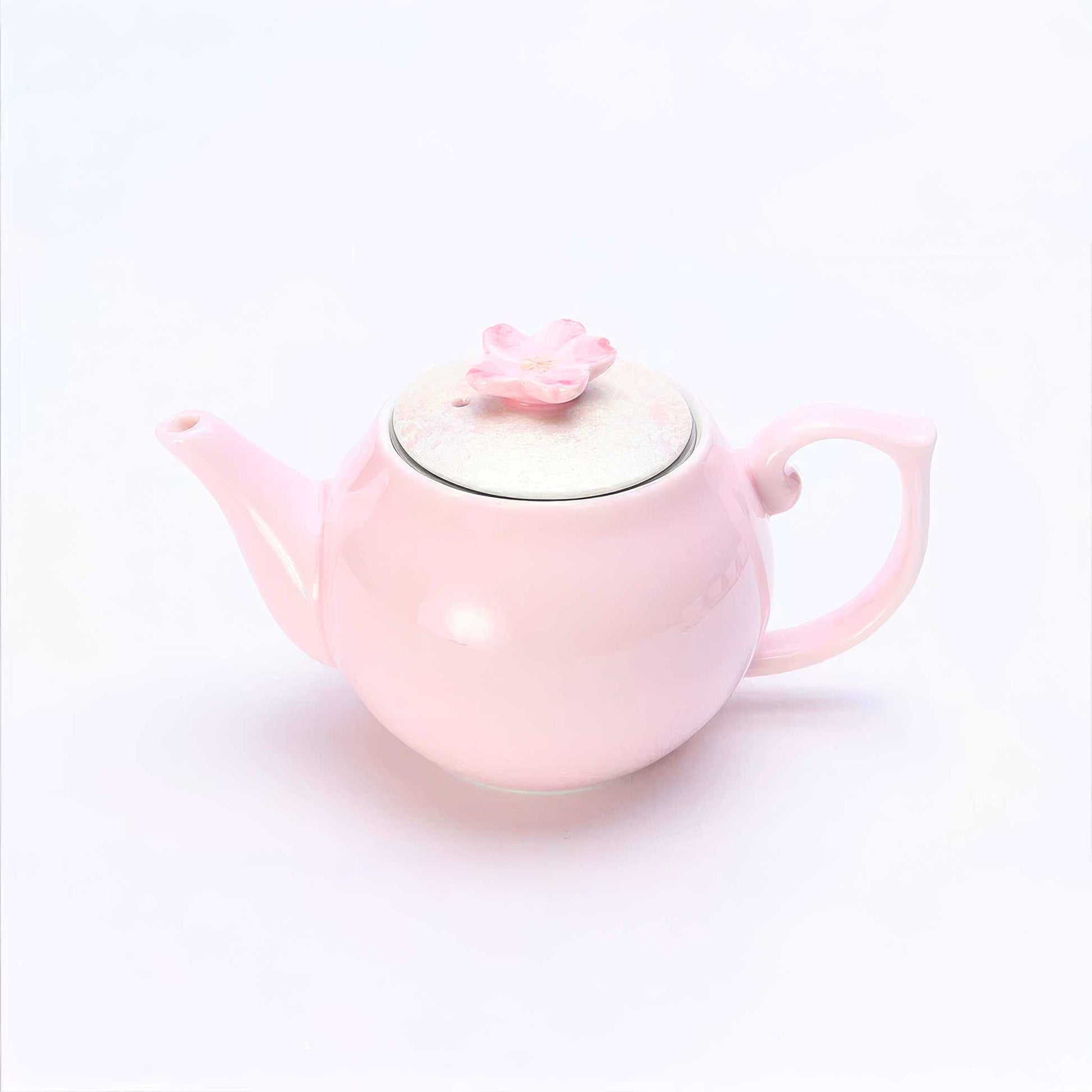 Cherry Blossom Handmade Western Teapot - Pink - ZenwareCrafts