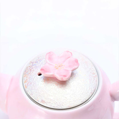 Cherry Blossom Handmade Western Teapot - Pink - ZenwareCrafts
