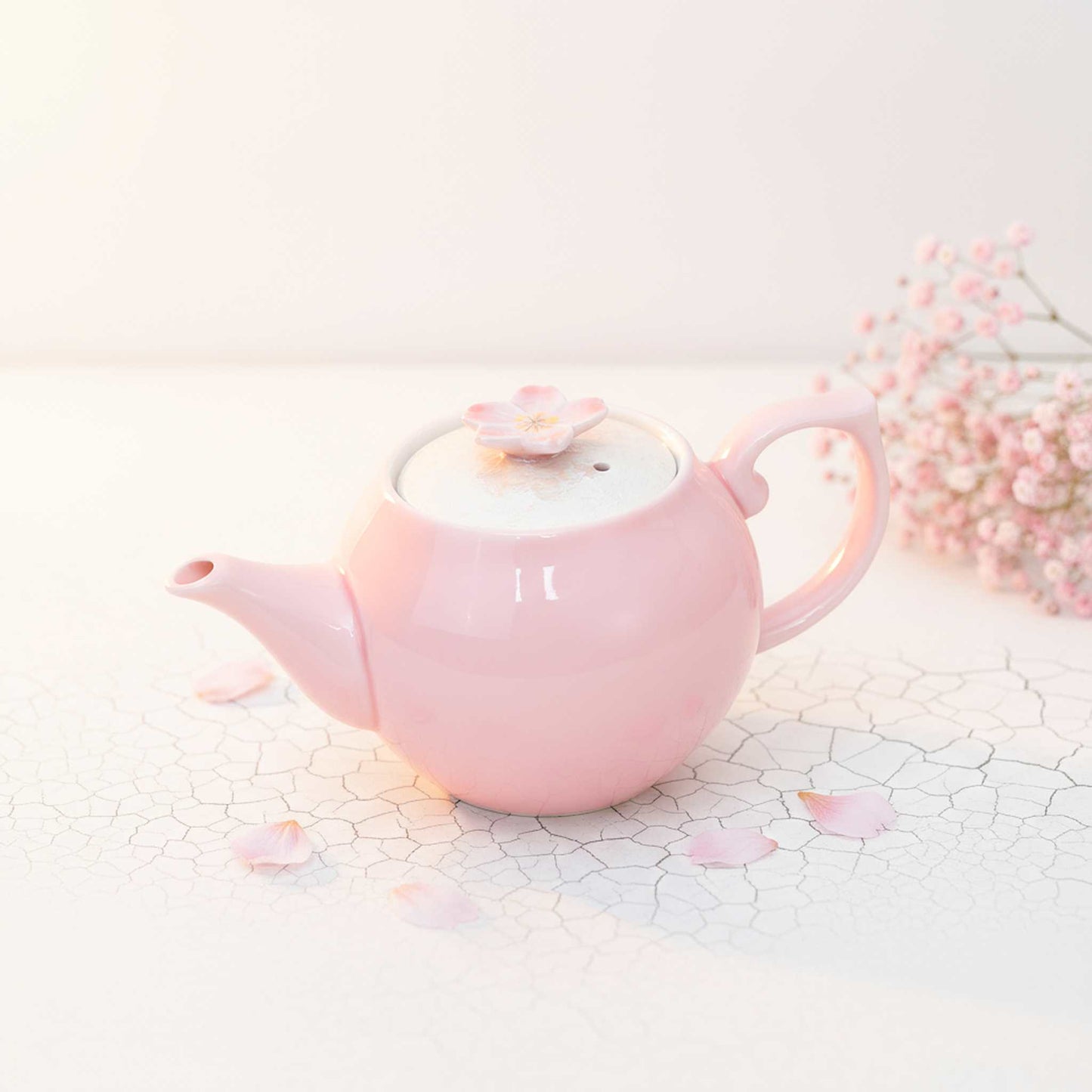 Cherry Blossom Handmade Western Teapot - Pink - ZenwareCrafts