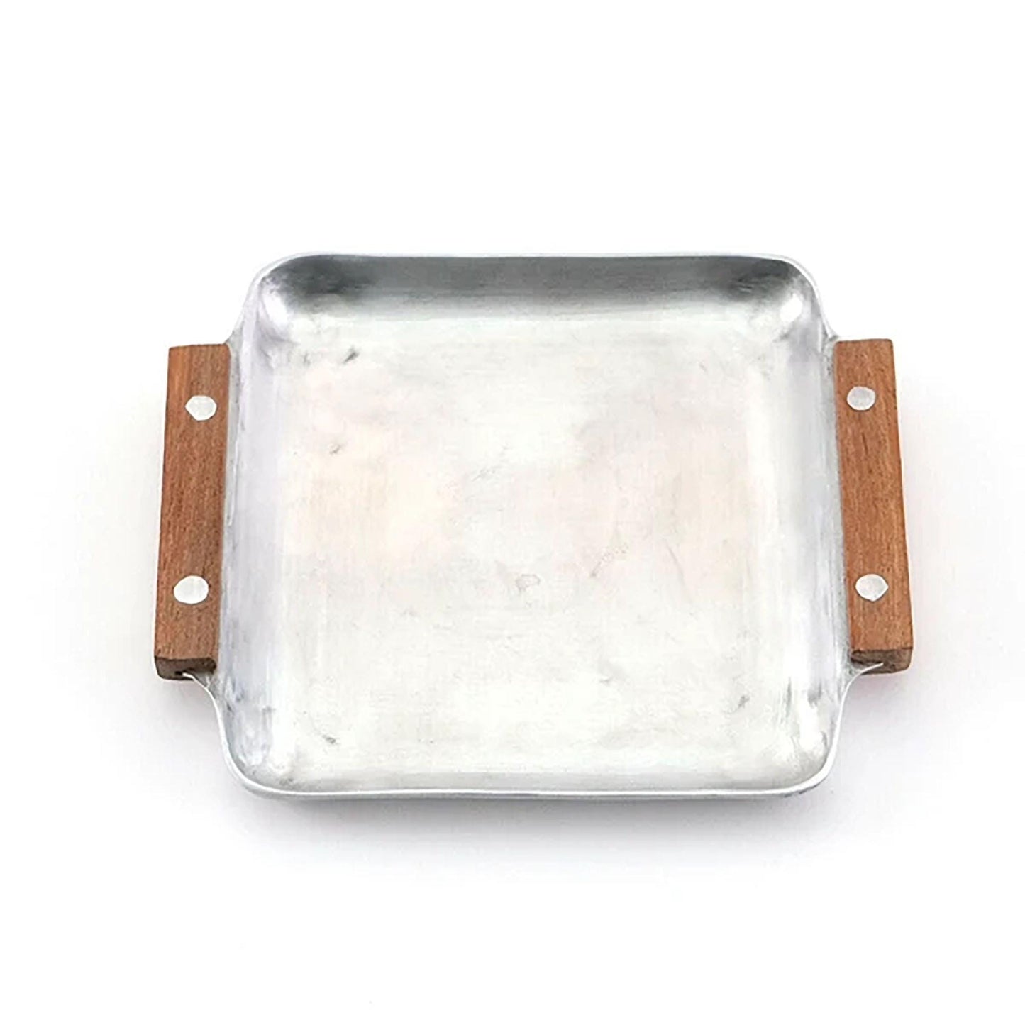 Decorative Mini Tray with Rustic Wooden Handle