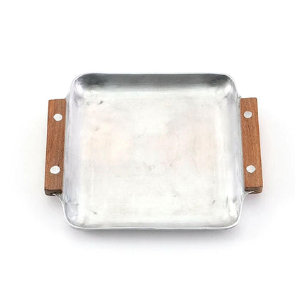 Decorative Mini Tray with Rustic Wooden Handle