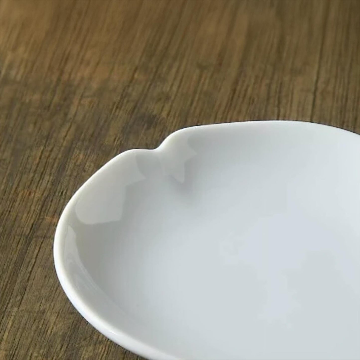 Cherry Blossom Porcelain Petal Plate Set - White/Pink