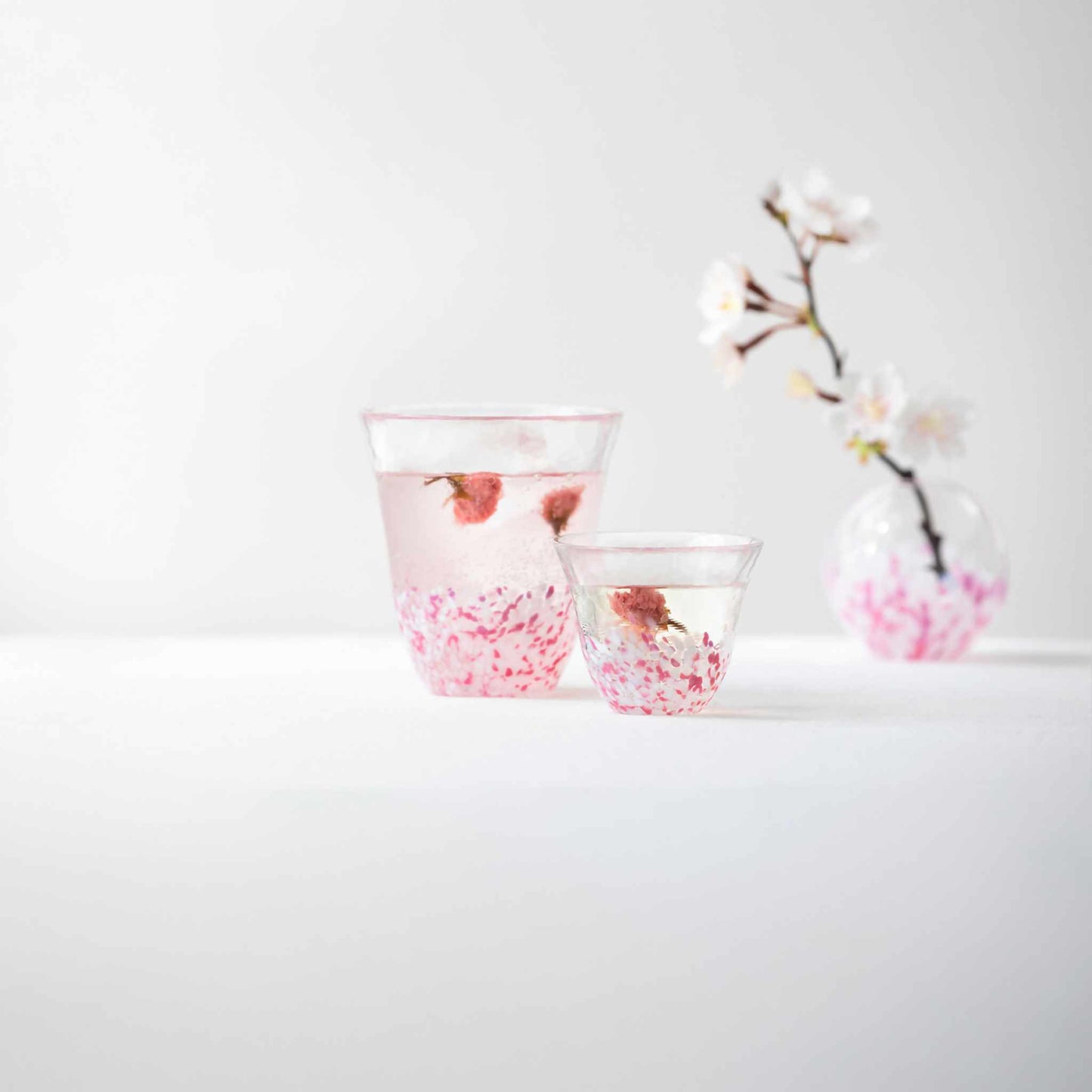 Cherry Blossom Petal Glassware Collection by Tsugaru Vidro