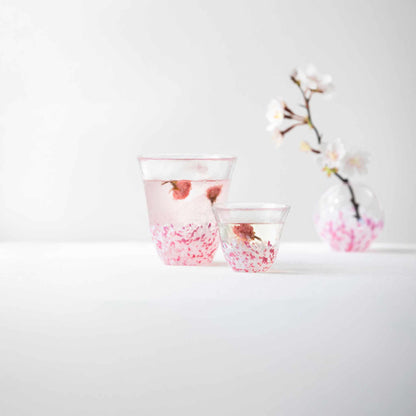 Cherry Blossom Petal Glassware Collection by Tsugaru Vidro