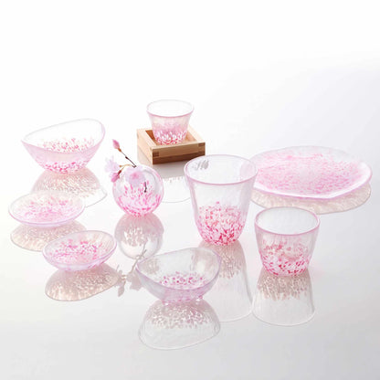 Cherry Blossom Petal Glassware Collection by Tsugaru Vidro