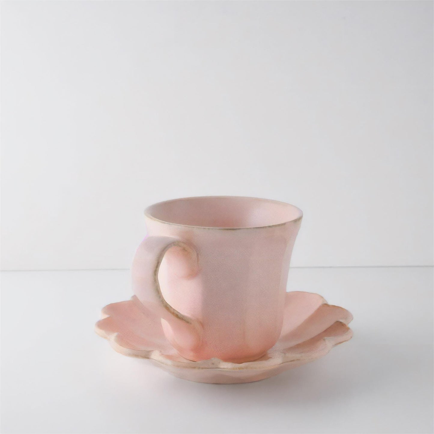 Kaneko Kohyo Rinka Handmade Mug with Saucer - Pink