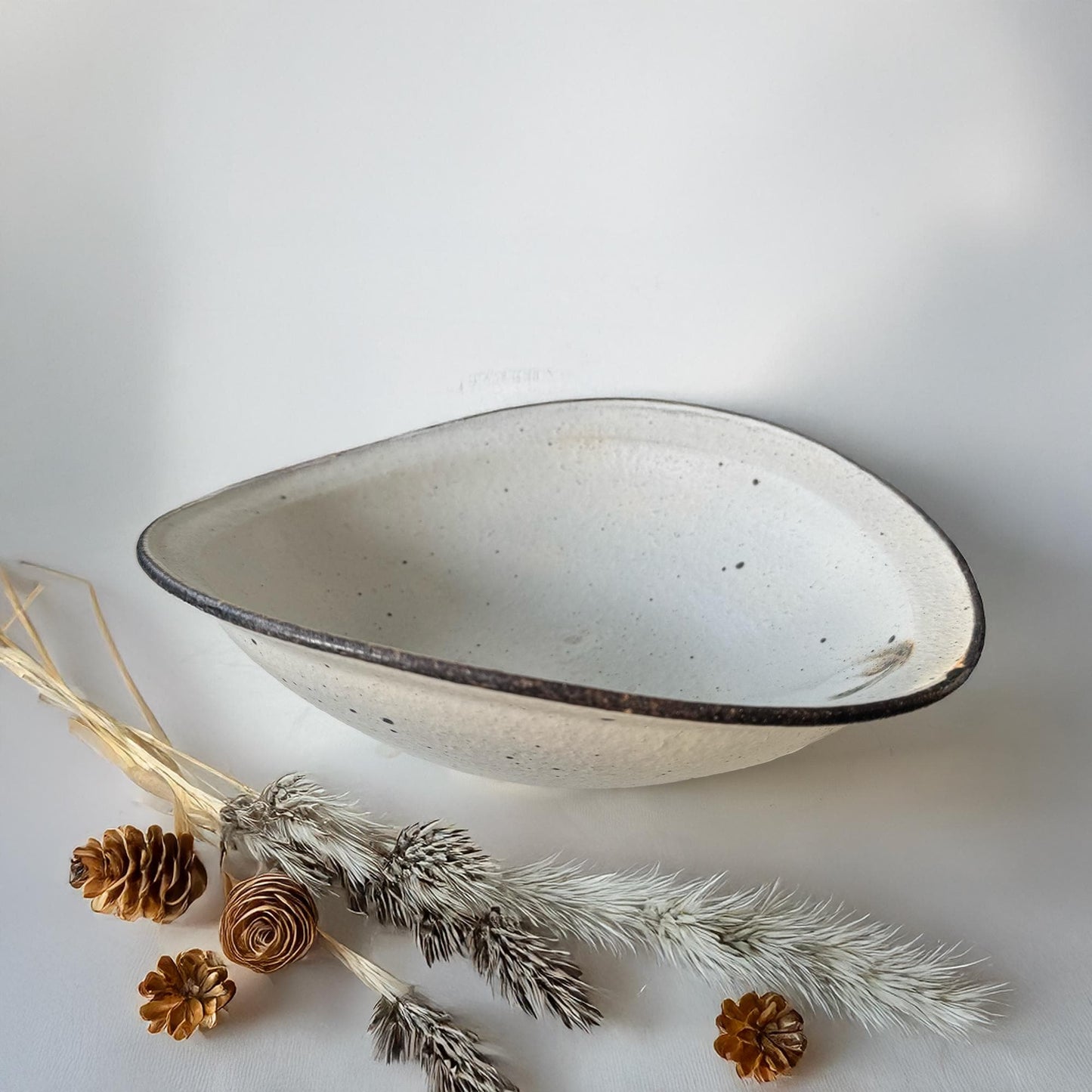 Kohiki Handmade Asymmetrical Bowl by Takashi Sogo - [Limited Qty]