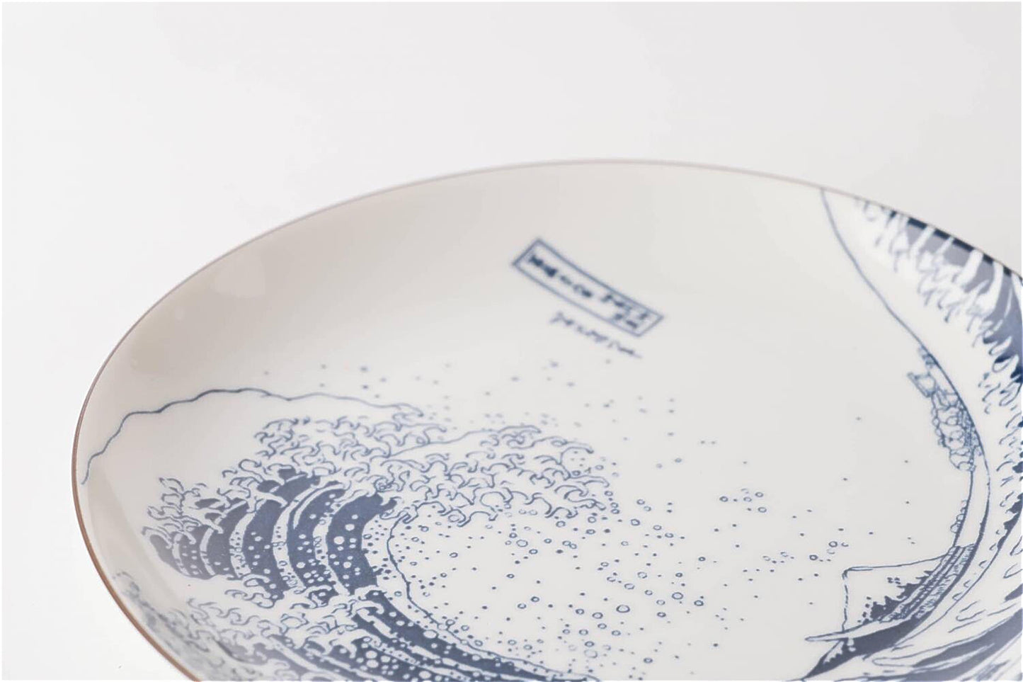 The Great Wave Mino Ware Porcelain Plate - Small 7.2 in