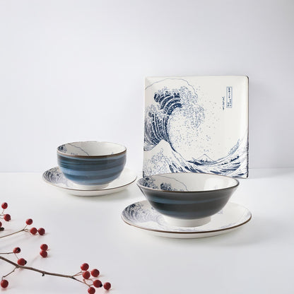 The Great Wave Mino Ware Porcelain Tableware Set