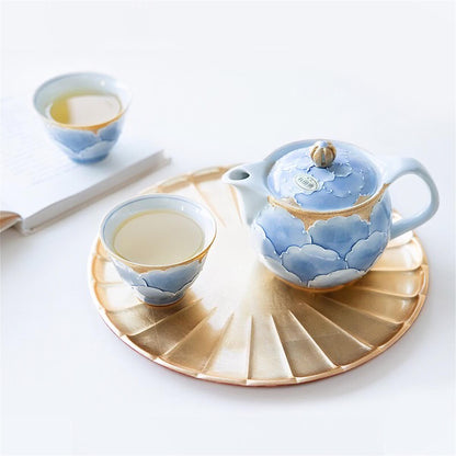 Peony Arita Ware Handmade Teapot and Cup Set