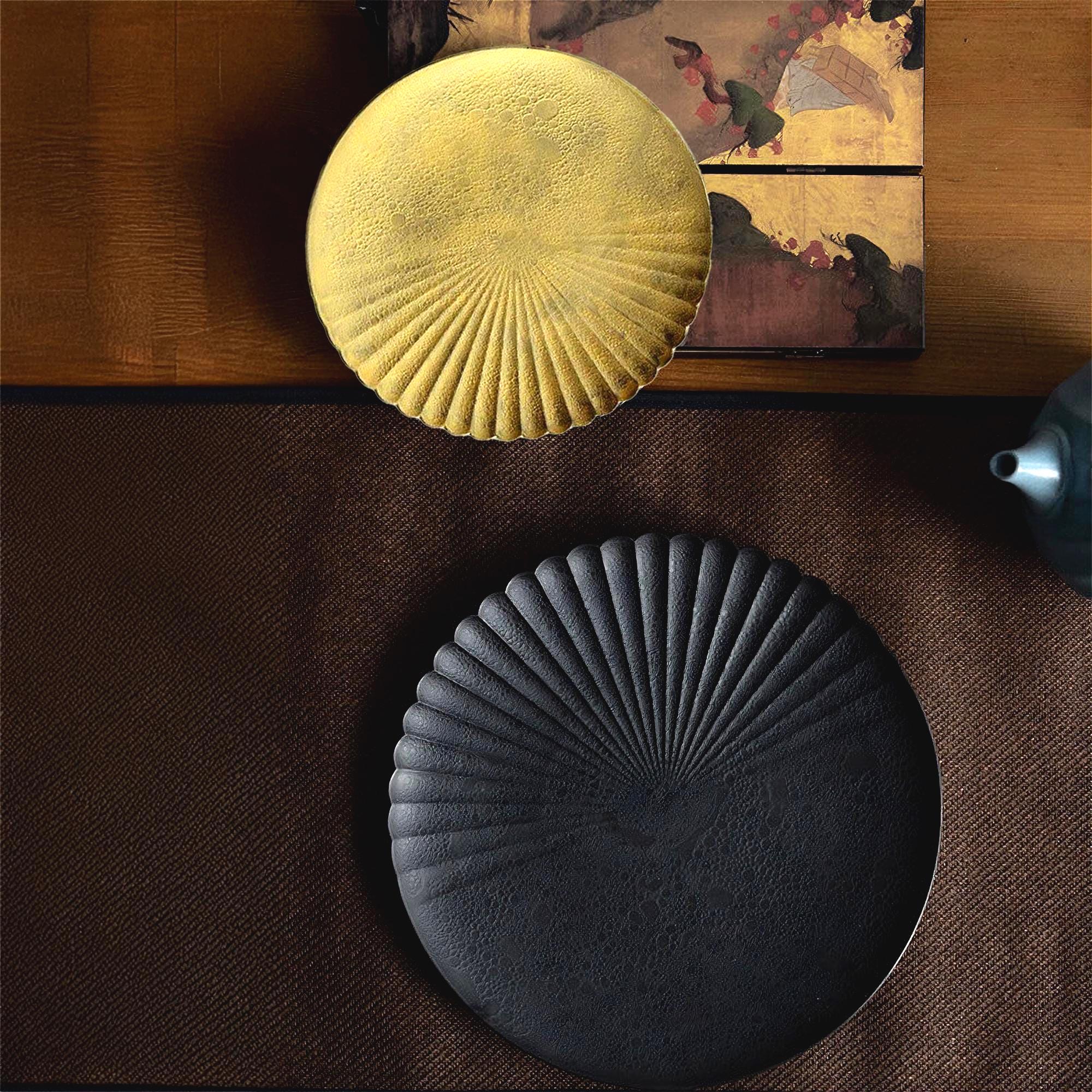Ocean Bubble Handmade Plate - Small 6.3 in Gold - ZenwareCrafts