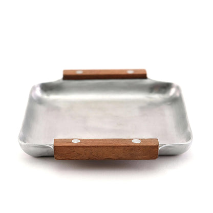 Decorative Mini Tray with Rustic Wooden Handle
