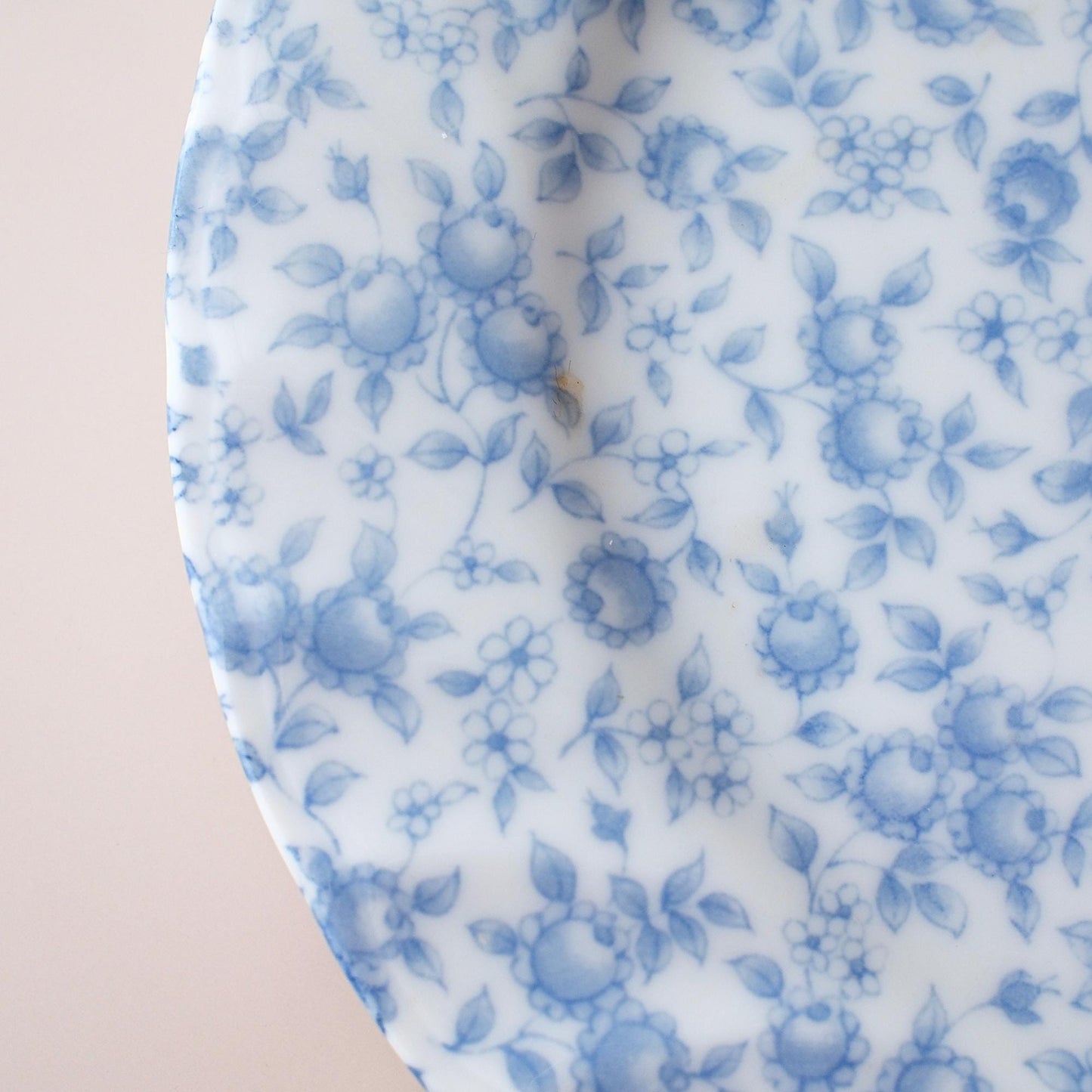 Handmade Vintage Plate - Blue Rose