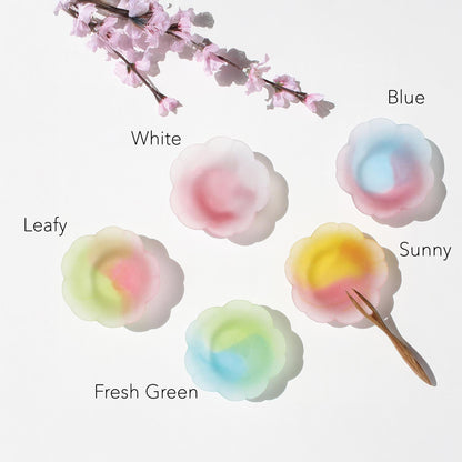 Sakura Sake Glass/Side Dish Collection - Multi Color Cherry Blossom