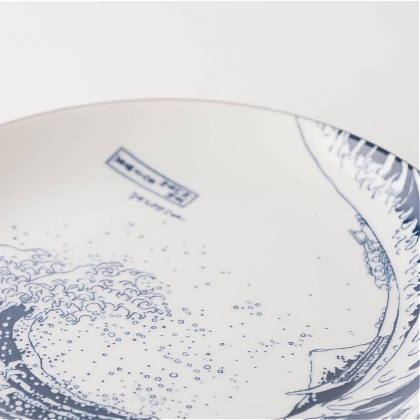 The Great Wave Mino Ware Porcelain Plate - Small 7.2 in
