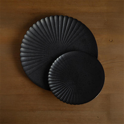 Ocean Bubble Handmade Plate Set - Black