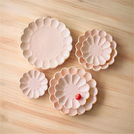 Kaneko Kohyo Rinka Handmade Plate Set - Pink
