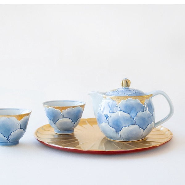 Peony Arita Ware Handmade Teapot and Cup Set