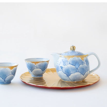 Peony Arita Ware Handmade Teapot and Cup Set