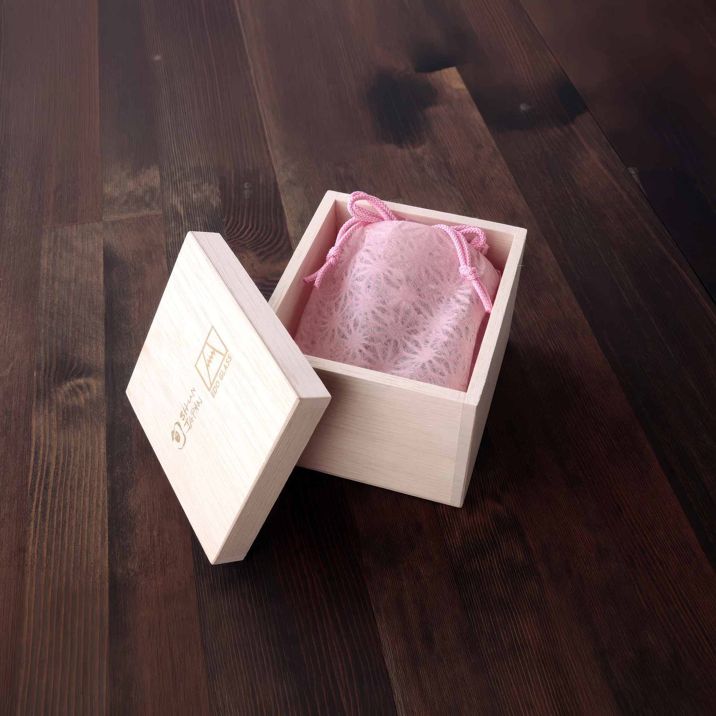 Mt. Fuji x Cherry Blossom Color-changing Rock Glass by Edo Glass