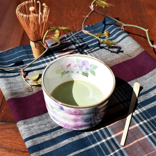 Handmade Matcha Bowl Set with Whisk & Scoop - 4 Patterns