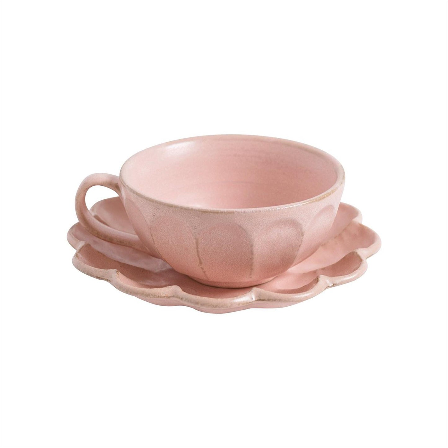 Kaneko Kohyo Rinka Handmade Soup Cup with Saucer - Pink