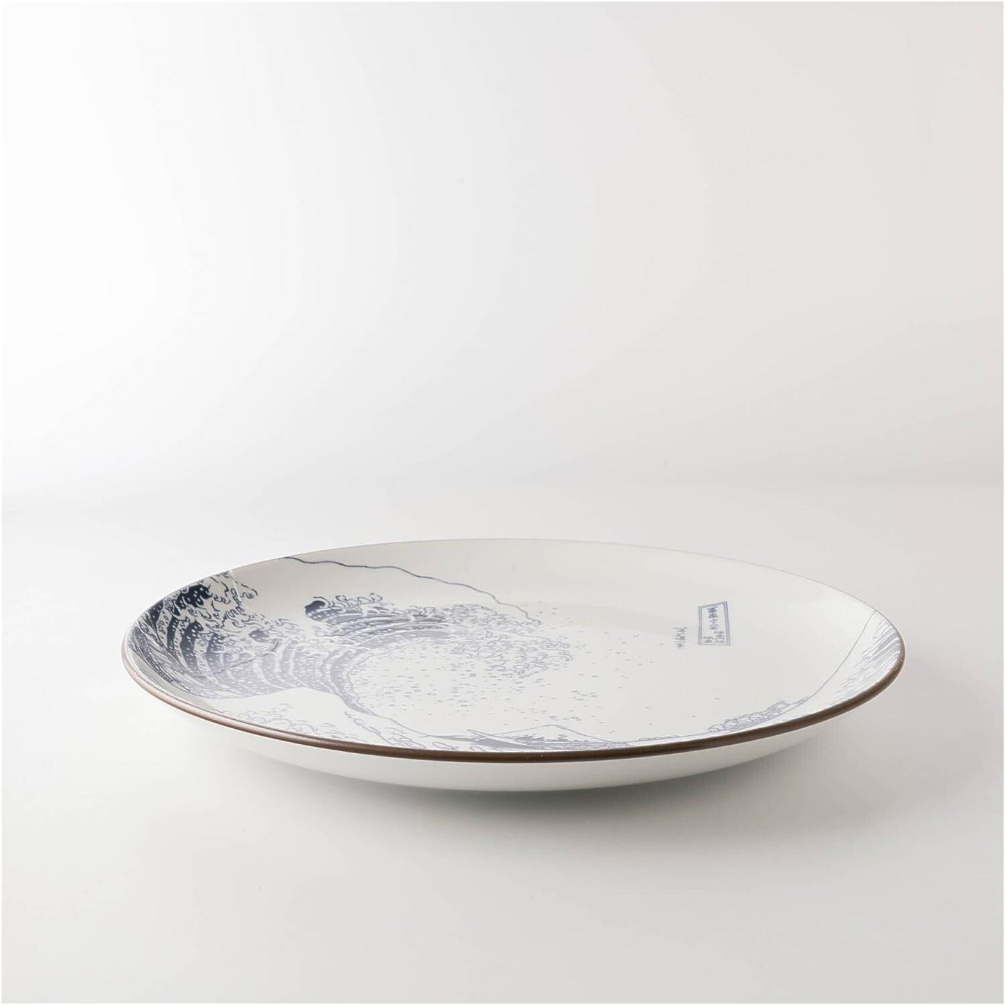 The Great Wave Mino Ware Porcelain Plate - Large 9.9 in