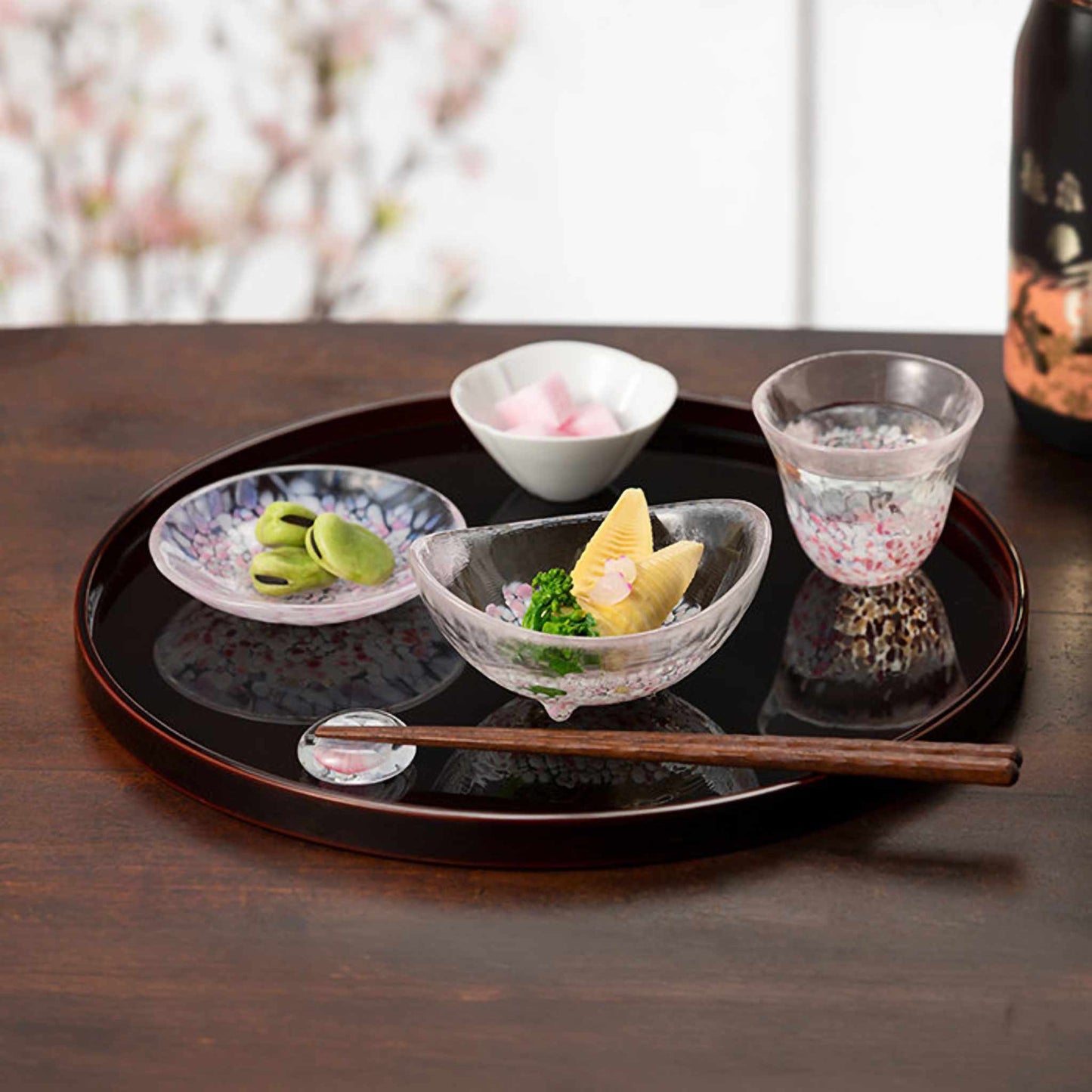 Cherry Blossom Petal Glassware Collection by Tsugaru Vidro
