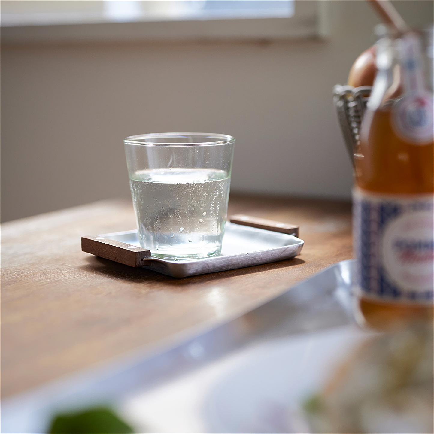 Decorative Mini Tray with Rustic Wooden Handle
