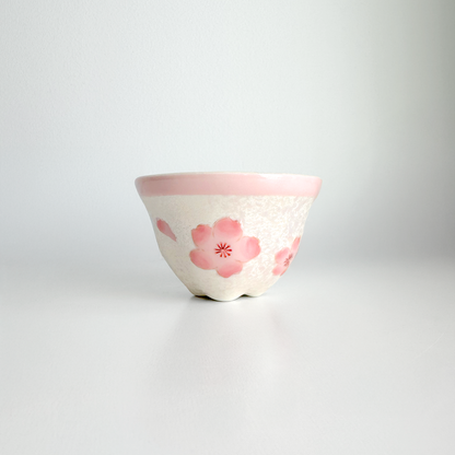 Cherry Blossom Handmade Teapot and Cup Set -  Pink