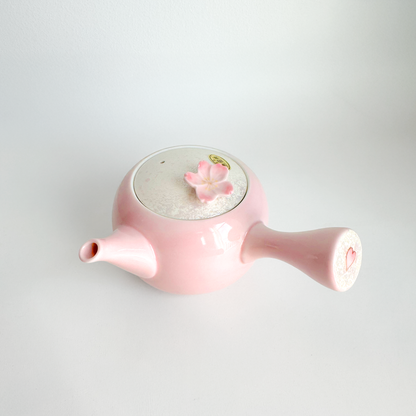 Cherry Blossom Handmade Teapot and Cup Set -  Pink