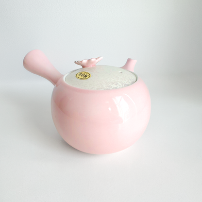 Cherry Blossom Handmade Teapot and Cup Set -  Pink