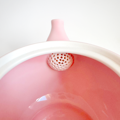 Cherry Blossom Handmade Teapot and Cup Set -  Pink
