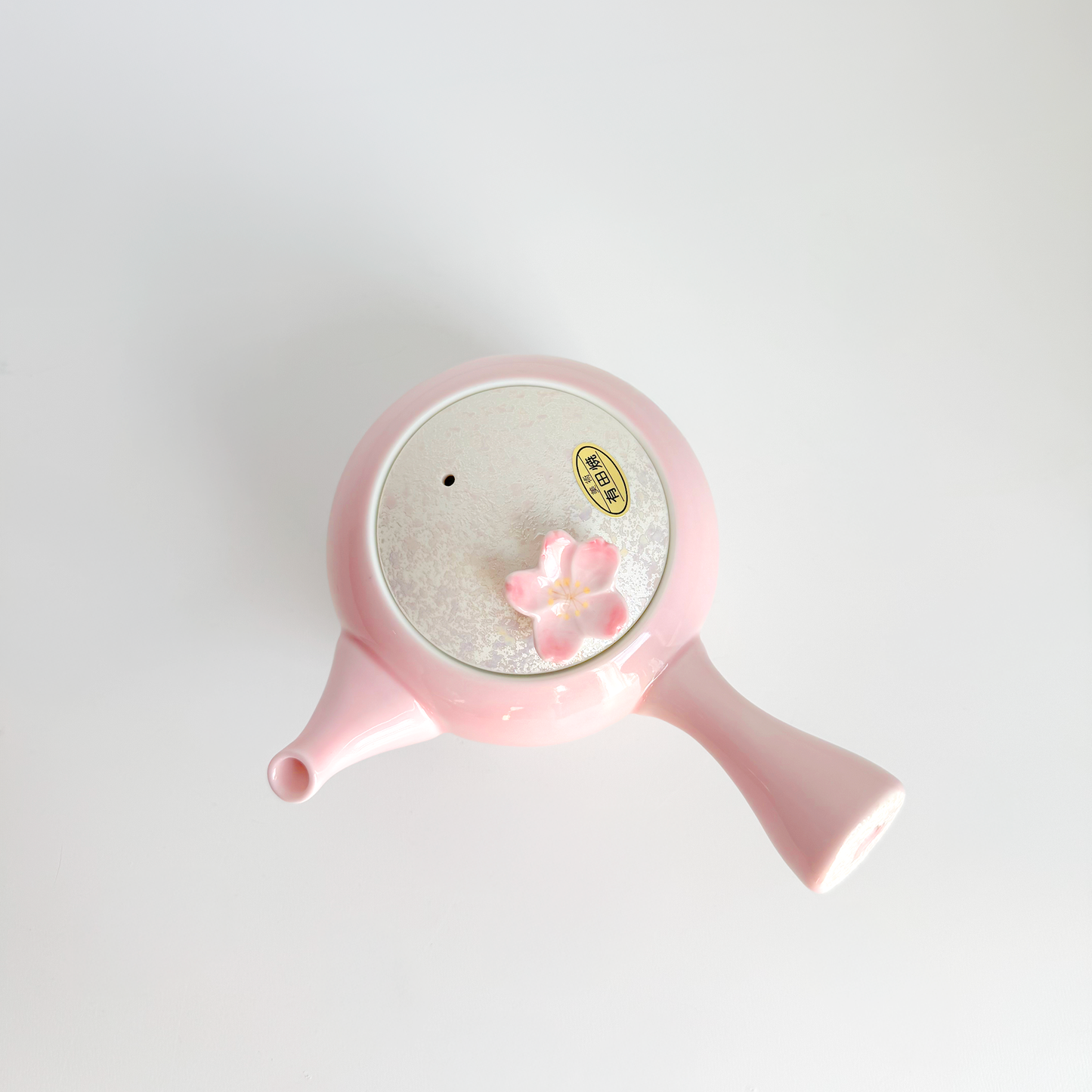 Cherry Blossom Handmade Teapot and Cup Set -  Pink