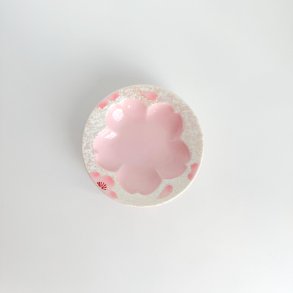 Cherry Blossom Handmade Teapot and Cup Set -  Pink