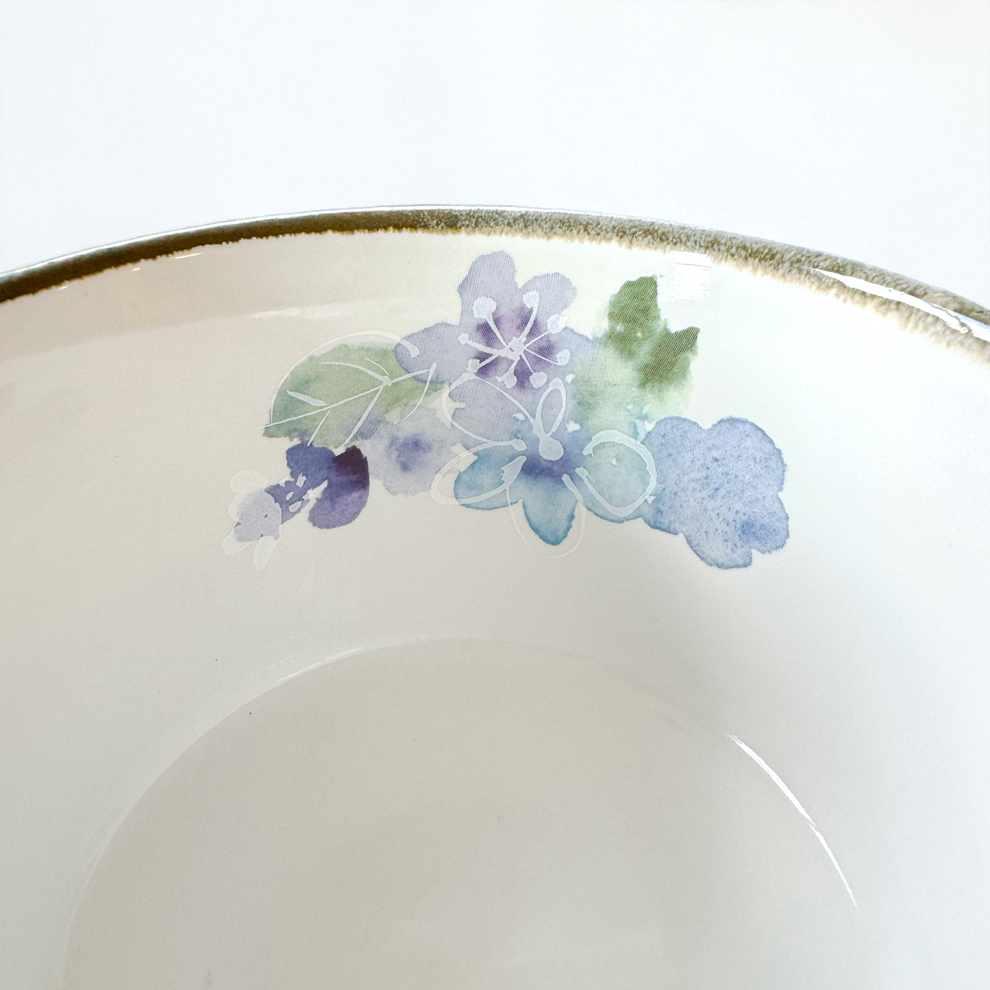 Handmade Matcha Bowl Set with Whisk & Scoop - Blue Flower